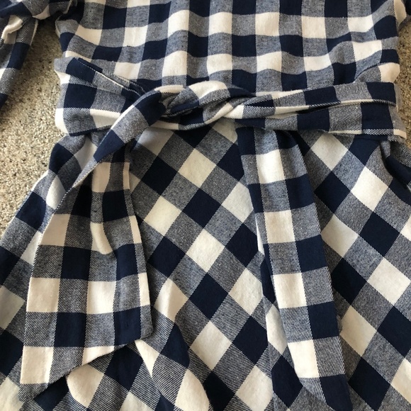 Gingham Plaid 3/4 Sleeve Dress w/ wrap belt - M - Picture 8 of 8
